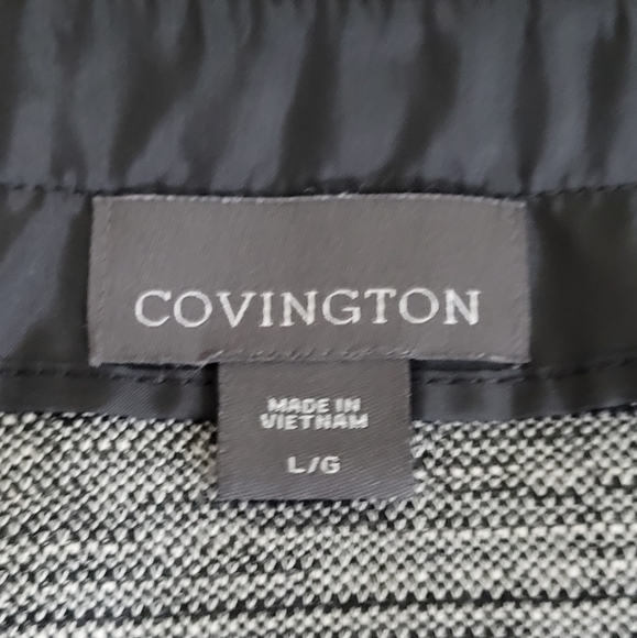 Covington Woman's Twill Jacket Black and White Size Large - Picture 9 of 11